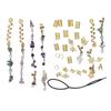 Hair Dreadlocks Rings Hair Braid Clips Alloy Braided Hair Accessory Set for Banquets Film Shows