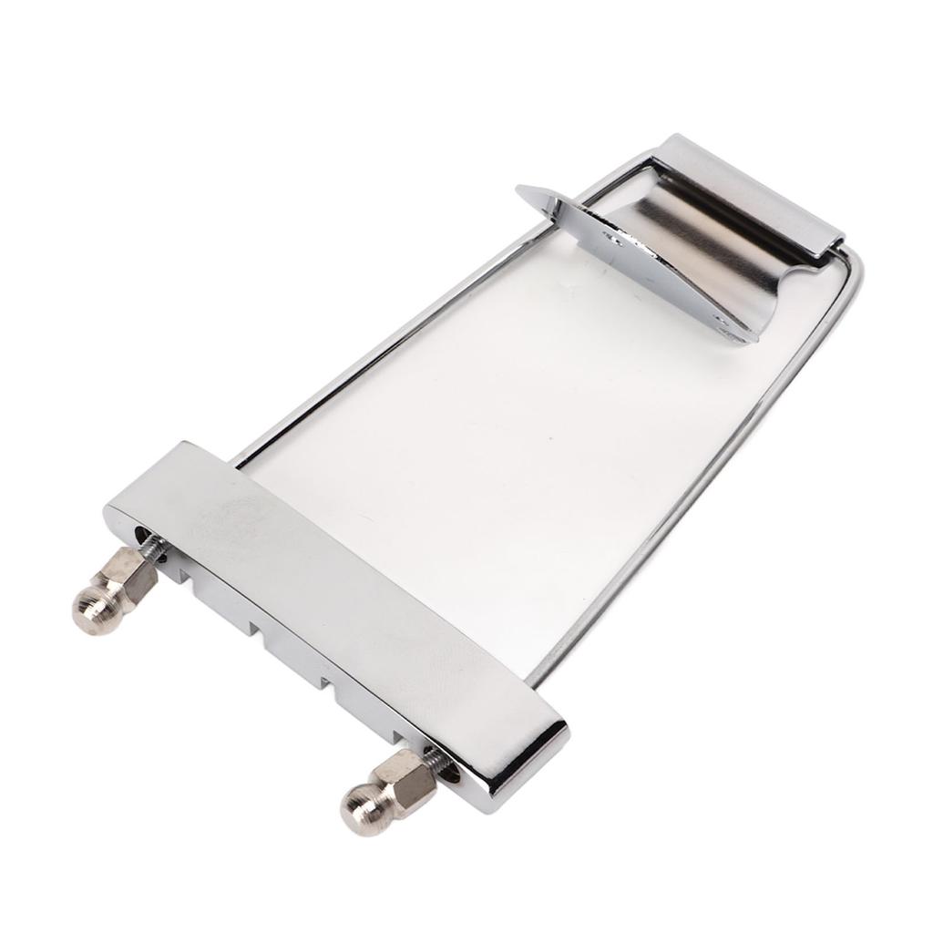 4 String Guitar Talipiece Metal Silver Burr Free Guitar Tailpiece Bridge for Replacement