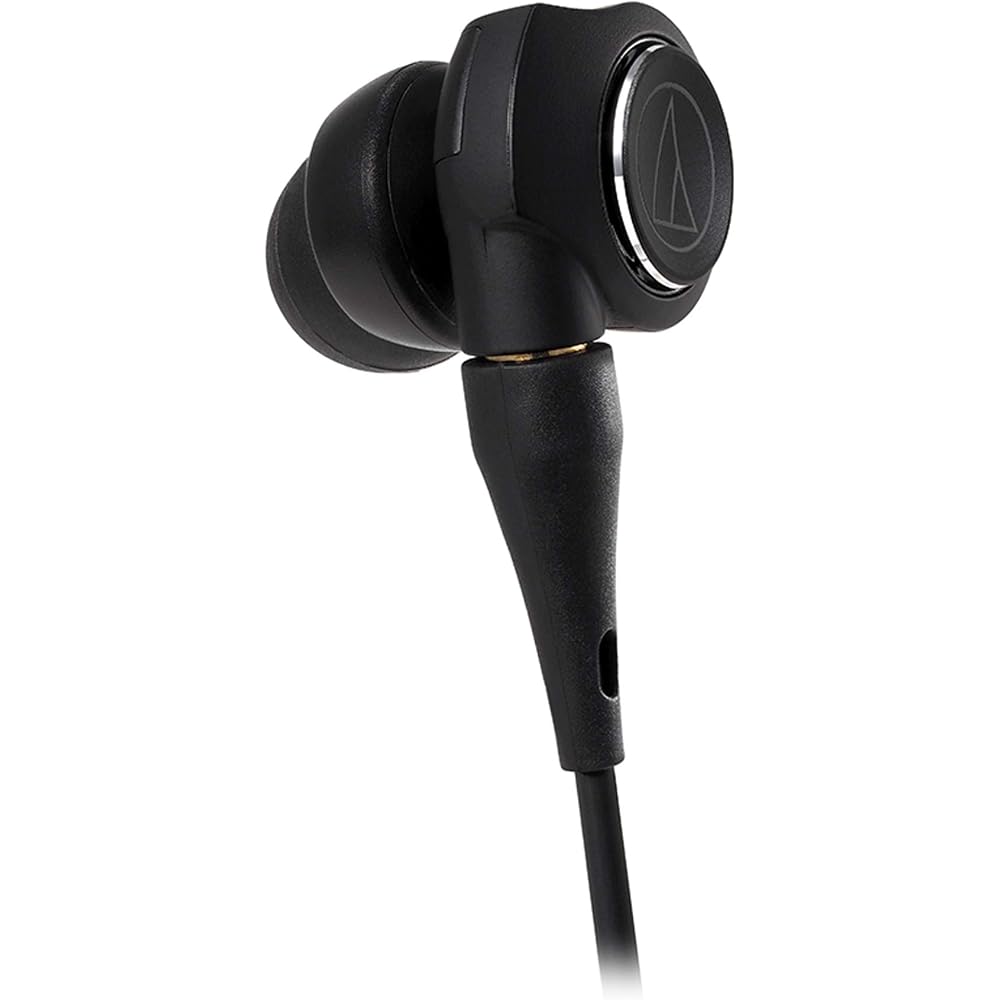 Audio-Technica ATH-CKS1100X In-Ear Headphones, Wired, Deep Bass, High-Resolution Audio Compatible, Solid Bass, Black