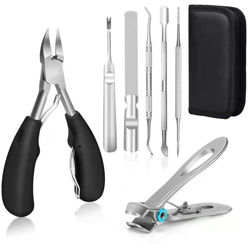 Füße Zehennagelknipser-Set, professionelle Nagelknipser für dicke eingewachsene Zehen, für Männer, Senioren, Pediküreknipser, Zehennagelschneider, Nagelwerkzeuge