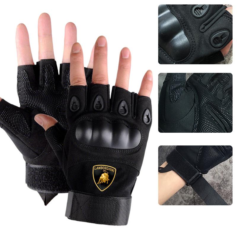 Motorcycle Outdoor Climbing Protection Tactical Men's Half Finger GlovesFor Lamborghini Urus Huracan AventadorPremiumAccessories
