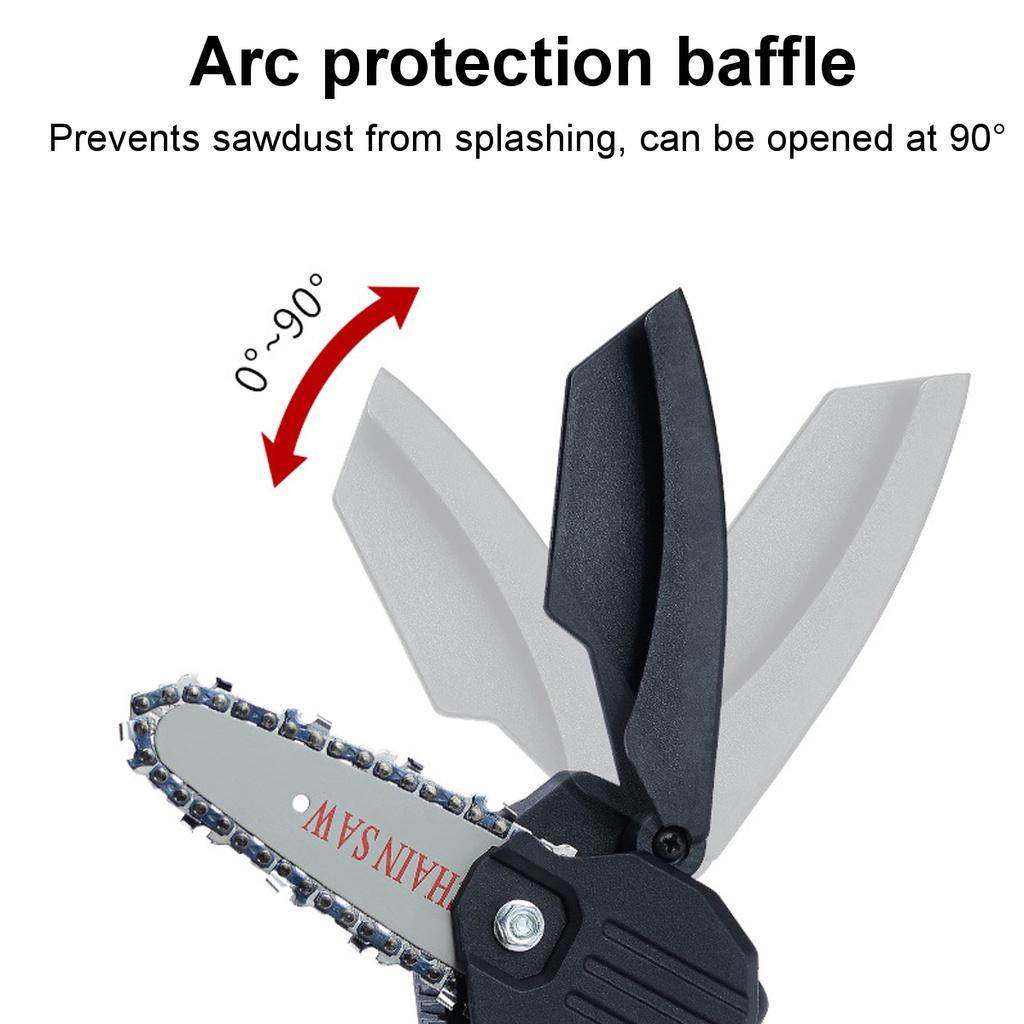 Mini One-Hand Woodworking Cordless Electric Chain Saw Wood Cutter 24V 550W