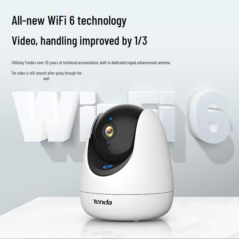 Tenda RP3 PRO WiFi 6 Camera with 300W Human Detection & Two-Way Audio, Supports SD Card