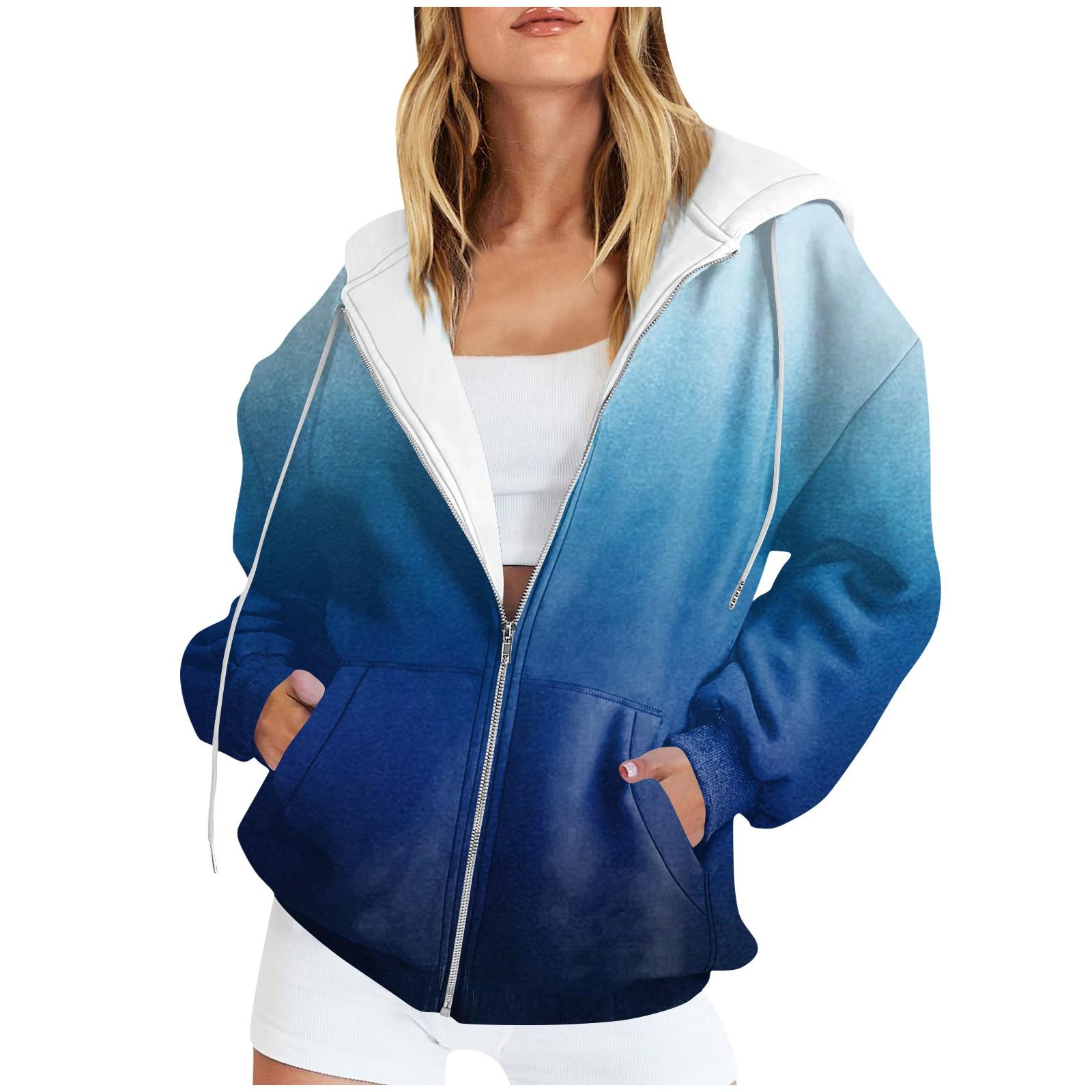 Женские повседневные модные пуловеры с градиентным принтом и длинными рукавами — фото 3