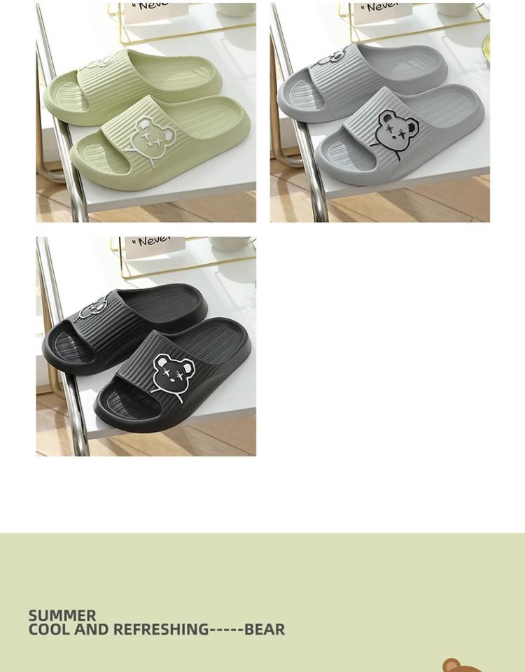 2024 New Girls' Anti-Slip Cartoon Indoor Slippers - Summer Bath Sandals for Kids