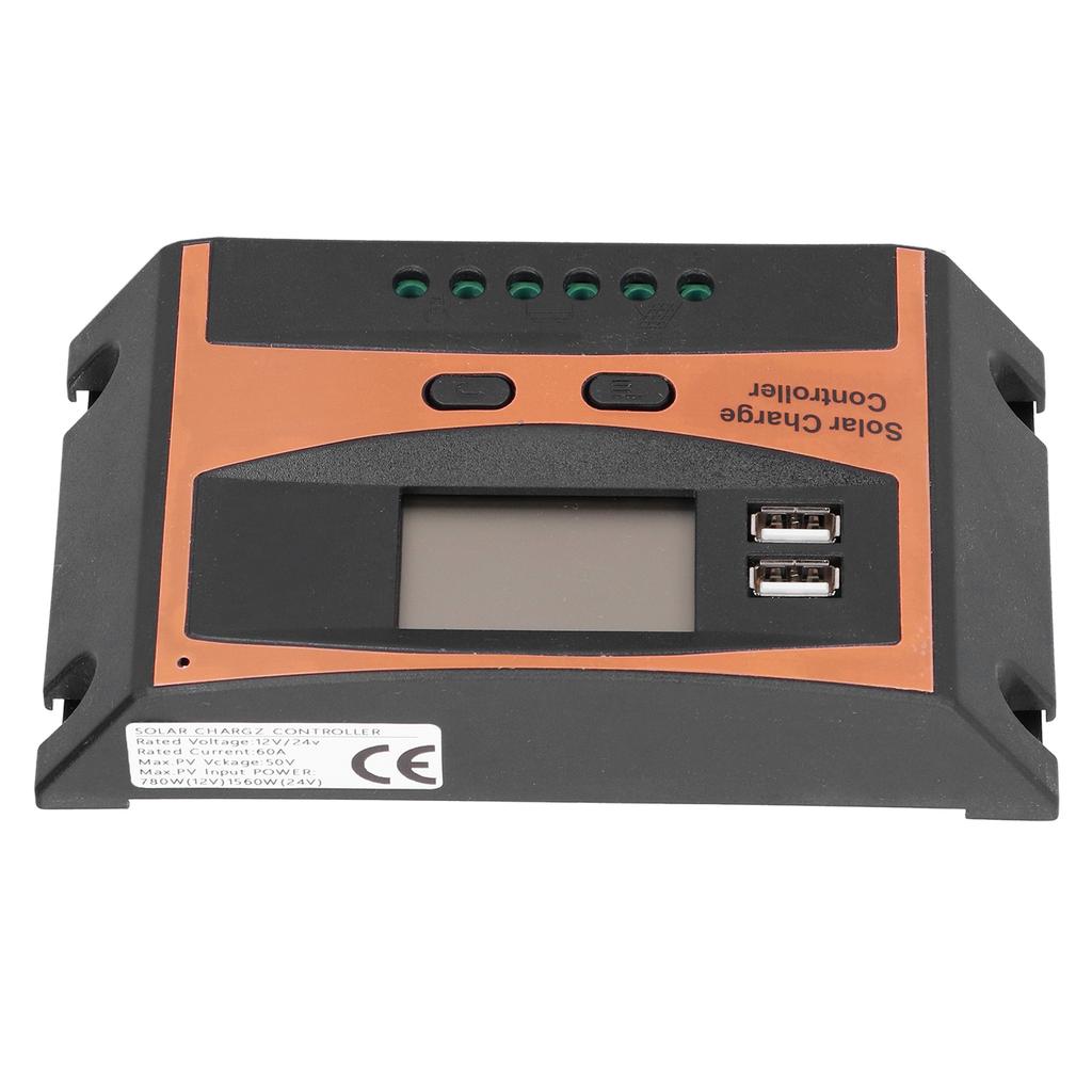 12V/24V Solar Charge Controller IP32 Waterproof High Efficient PWM Solar Power Controller60A