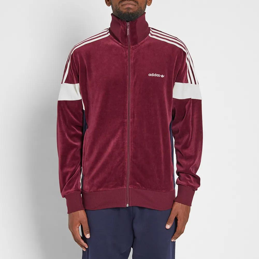 Adidas Originals Trefoil Letter Logo Print Three-Stripe Jacket Men Jackets Red BR2284