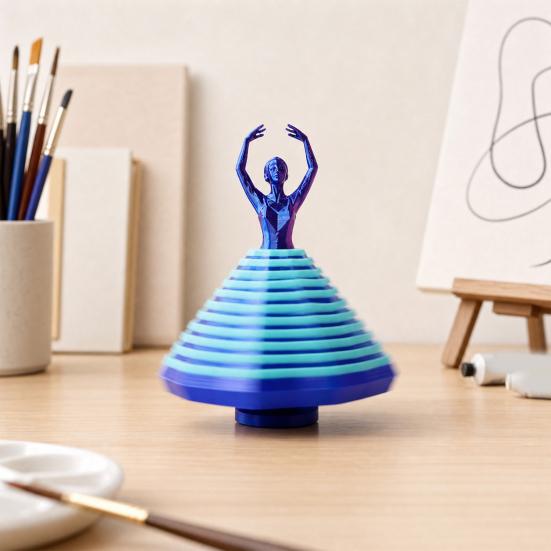 Ballet Dancer Fidget Toy, Spinning Ballerina Figurine, 3D Printed Stress Relief Toy for Office Home Desk Ballet Lovers Gift Anxiety Relief