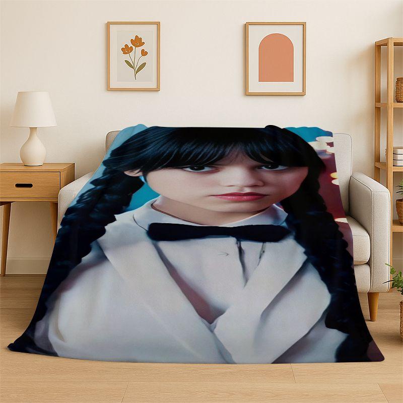 Classic W-Wednesday TV Soft Flannel Throw Blanket,Cozy Blanket for Bed,Couch,Sofa,Bedroom,Living Room,Travel,Picnic Camping