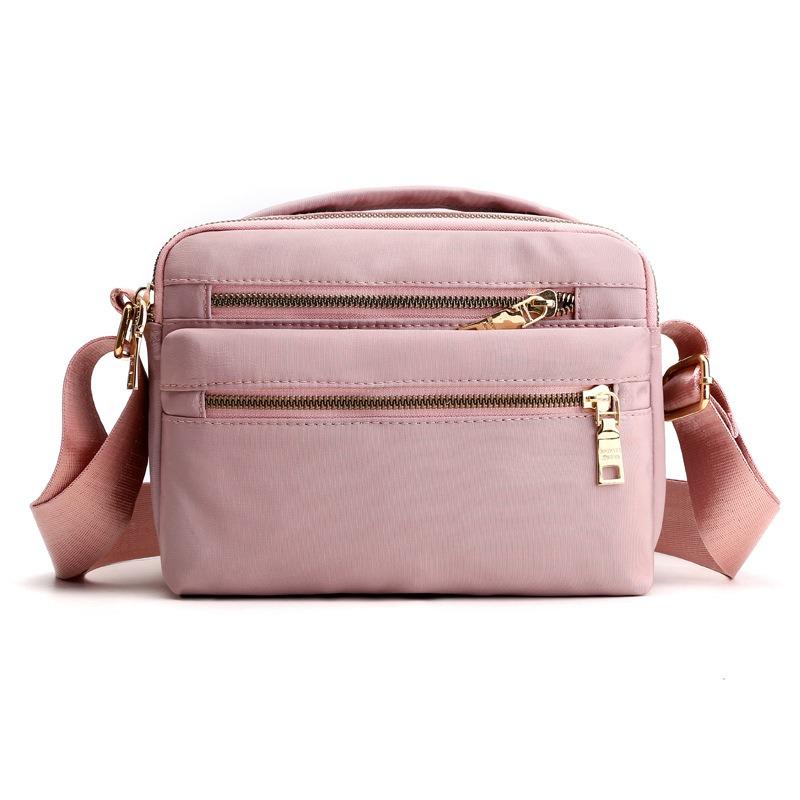 Women's Bag Single Shoulder Crossbody Small Bag New Multi-zipper Anti-splashing Nylon Double Shoulder Women's Square Bag