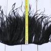 High Quality Ostrich Feather Trim Fringe Natural White Feather Ribbon Trimming For Party Dress Sewing Wedding Accessories 1 M