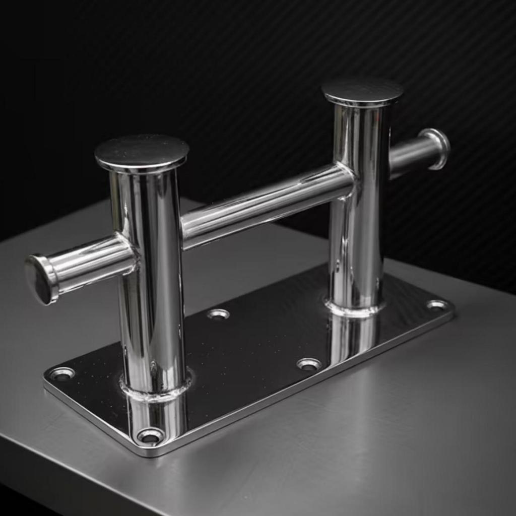 Double Cross Bollard Stainless Steel Hardware Heavy-Duty for Pier, Boat Owners
