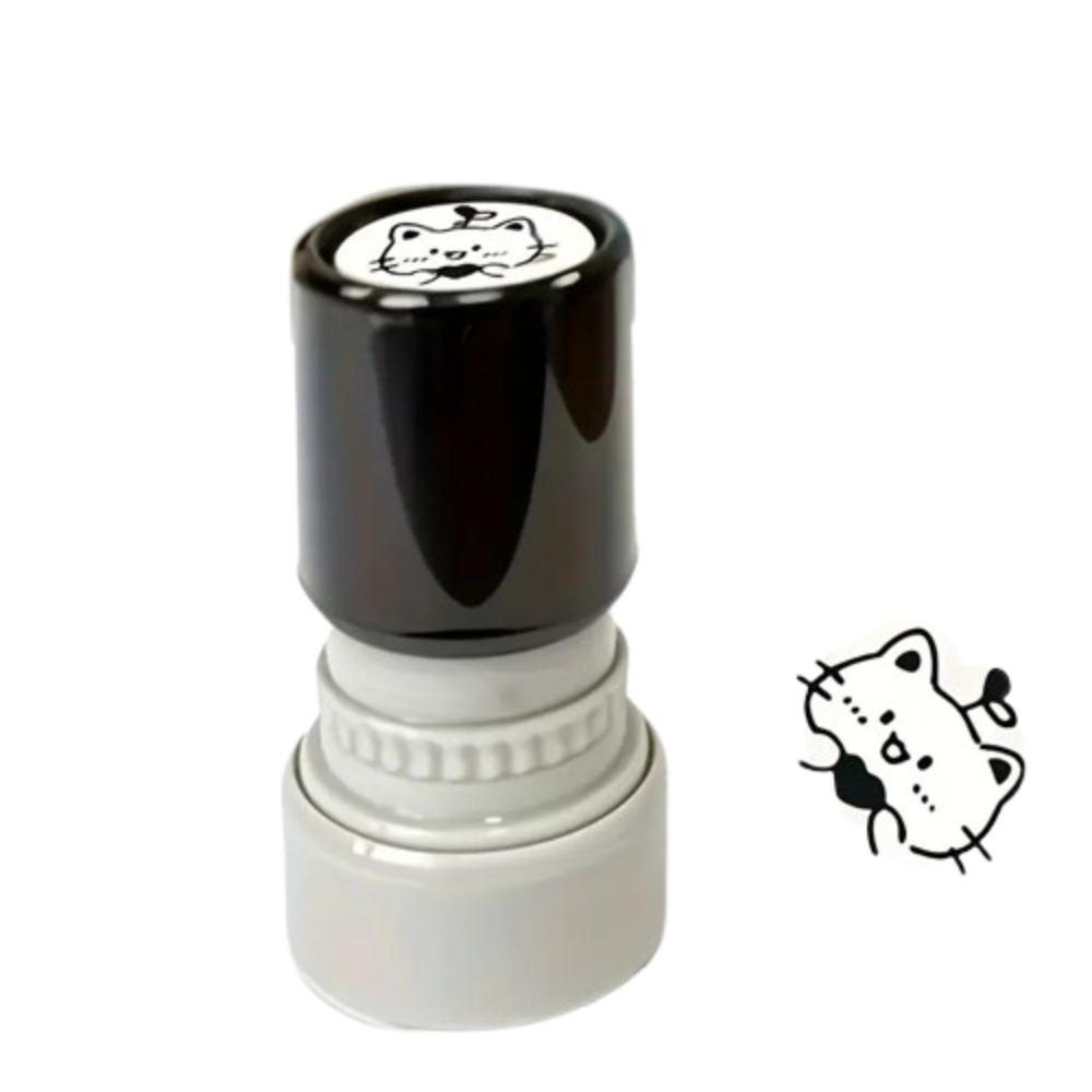 Cat Designs Black Cat Stamp Diary Collage Cartoon Stamps Durable Kitten Stamp  Stationery