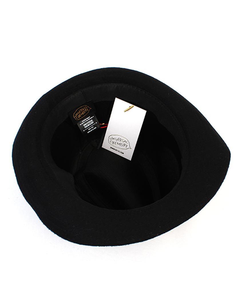 Yunibeosyeolkemiseuteuli Bu All Black Wool Fedora Fedora