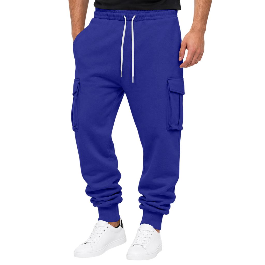 Men's Casual Loose Fit Cargo Pants with Multiple Pockets for Work and Travel