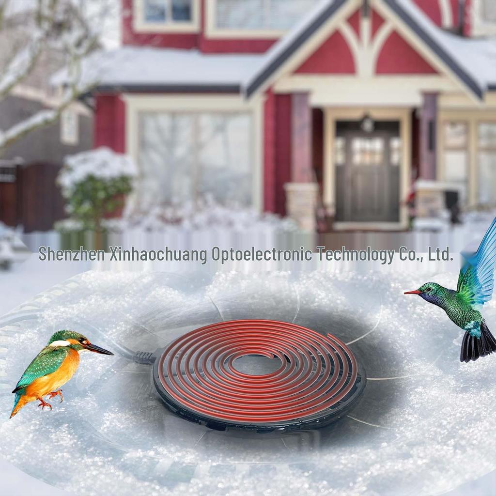 Automatic Solar Bird Bath De-Icer with Constant Temperature Heating for Outdoor Winter Use