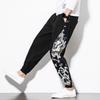 Men's Retro Cotton Linen Patchwork Trousers - Spring/Autumn Plus Size Fashion