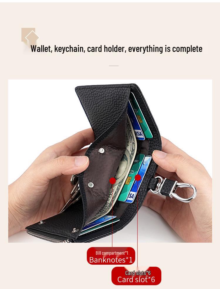 Genuine Leather Multifunctional Key and Coin Holder for Men and Women