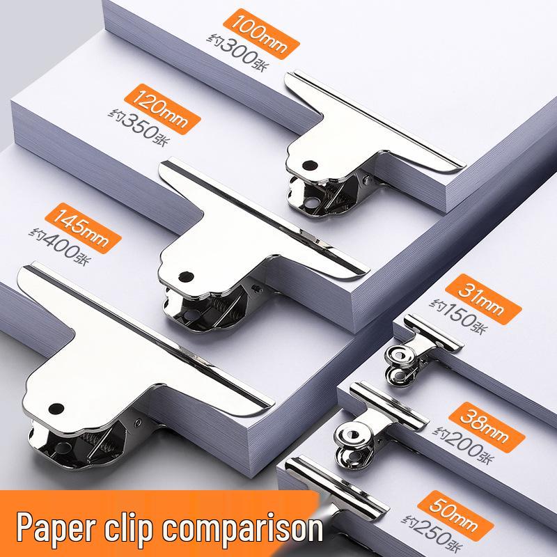 Stainless Steel Multifunctional Butterfly Clip for Drawing Boards and Files