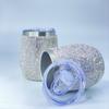 Stainless Steel Insulated Tumbler 360ml Press Lid Cute Design Sparkling Rhinestone Decorated Women Daily Use