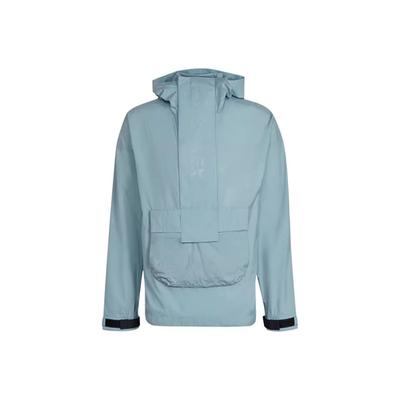 Casual Hooded Long-Sleeve Sports Jacket for Men, Light Grey Blue