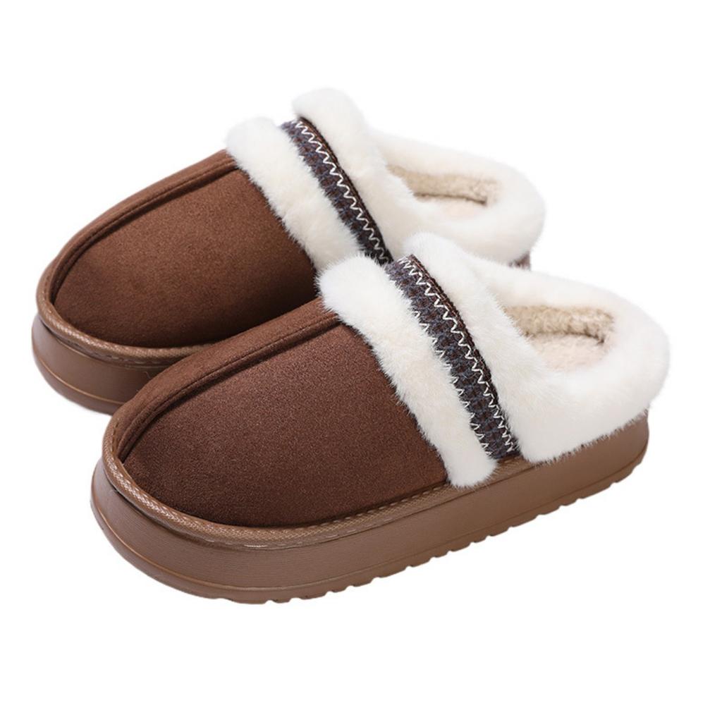 Cotton Slippers Women's Winter New Fashionable and Comfortable Thick Sole, Casual Home Plush Slippers