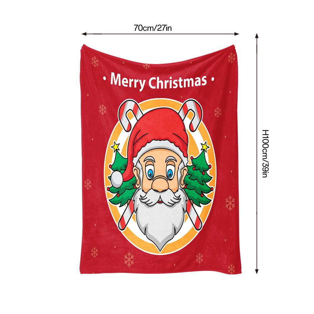 Santa Claus Throw Blanket Christmas Holiday Cozy Warm Decorative Gift Festive Home Decor Holiday Gift Idea Cozy Blanket Gift