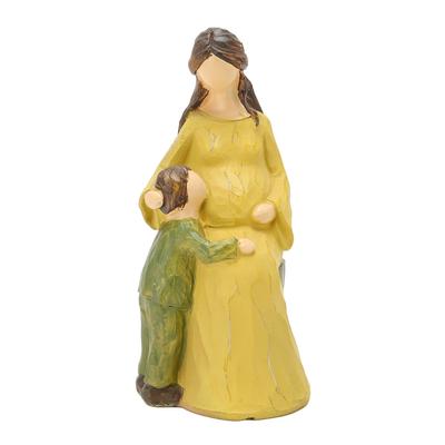 Statua Matki z Dzieckiem Piękna Artystyczna Żywa Żywica Figurka Matki z Dzieckiem Rzeźba Dekoracja Półki