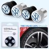 4PCS 3D Aluminum Alloy Car Wheel Tire Valve Air Stem Caps Dust Covers For Volkswagen Touran Golf VW Passat Polo Bora Altea
