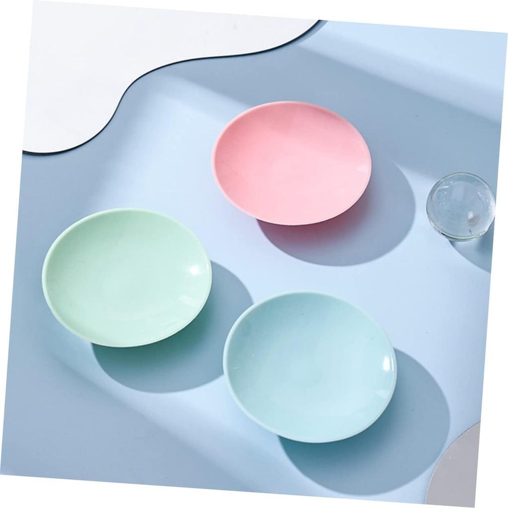 HEALLILY 3pcs Elderly Silicone Pads Double-Sided Plate Suckers for Dinner Plate Cups for Plate Round Shape Design Feeding Aid for Seniors and