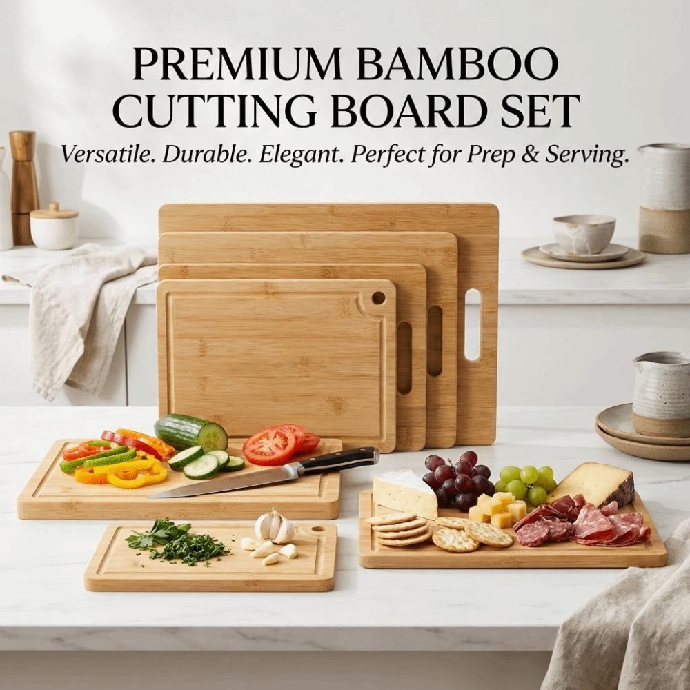 Eco-Friendly Bamboo Wooden Cutting Board Double-sided Portable Vegetable Cutting Board Durable Cutting Board Mats Picnic