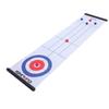 Tabletop Curling Game Interactive Large Mat Compact Roll Up Curling Family Game for Home Outdoor Fun