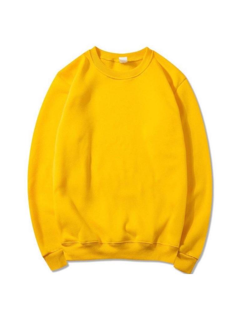 Unisex volná fleecová mikina s kulatým výstřihem - Podzimní/Zimní ležérní oblečení