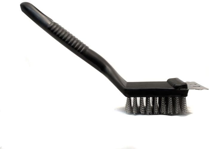 Brosse à gril - ZEMINPEOEL - Standard - Grattoir 7,5 cm inox - Poils inox - Poignée ergonomique