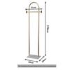 Nordic Marble & Metal Floor-standing Coat Rack, Foldable Wrought Iron Clothes Rack.