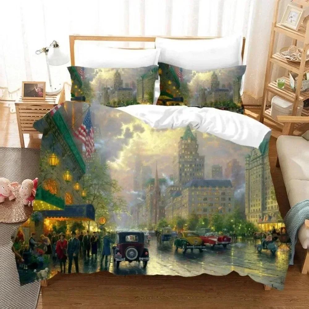 Oil Painting Van Gogh Star Sky Bedding Set Single Twin Double Queen King Cal King Size Bed Linen Set