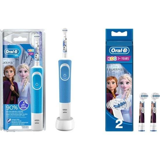

Перезаряжаемая зубная щетка Oral-B Kids D100 Frozen II со сменной насадкой