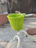 Hand-Woven Rattan-Style Detachable Bicycle Storage Basket for Children's Scooters - Small, Lidless