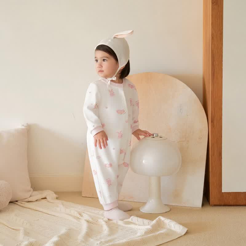 DAVE & BELLA Baby Girls' Anti-Bacterial Fall Sleepsuit