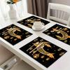 Ramadan Kareem Star Moon Lantern Placemat Set Party Table Decor Reusable Eid Al Fitr Kitchen Dining Table Mat Ramadan Decoration
