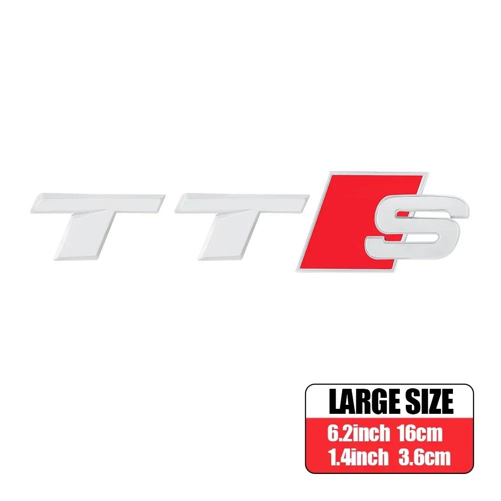 For Audi RS3 1PCS 3D ABS Car Tail Badge Rear Trunk Emblem Decoration Sticker Auto Modification Accessories for Audi TTS TTRS Logo Trim Decal