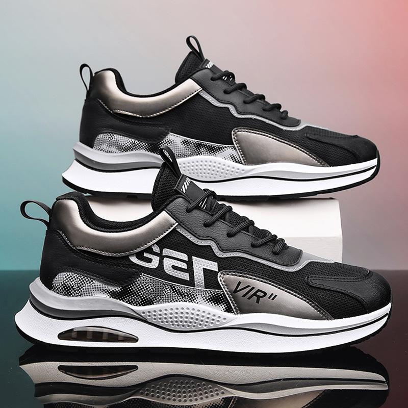 2025 New Men's Mesh Sneakers, Four-season Trendy Shoes, Casual Dad Shoes, Korean Version of Student Durable Running Shoes