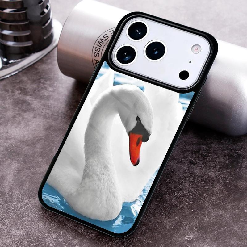 Beautiful White Swan Bird Phone Case For iPhone 17 16 15 14 13 12 11 Pro Max Plus 17Air Soft Silicone Cover