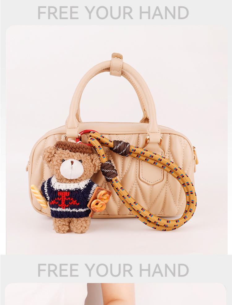 Adorable Puppy Plush Pendant Keychain - Cute Bag Charm for Couples