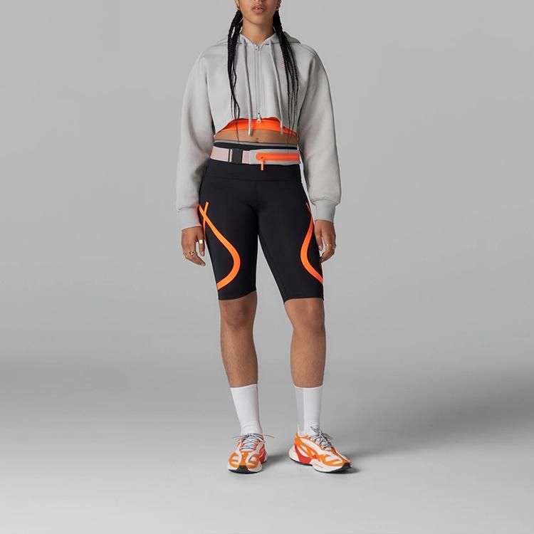 (WMNS) adidas by Stella McCartney TruePace Short Running Tights Asia Sizing 'Black Orange' Women's HB6082