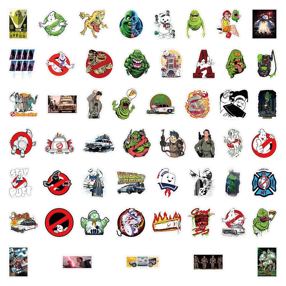 53PCS Ghostbusters Cartoon Stickers Frightened Movie Sticker Game Decals Scrapbook Luggage Laptop Guitar Bike Funny Toy