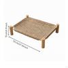Comfortable Pet Bed with Wooden Legs | Breathable Woven Surface, Detachable Washable Design,