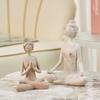 Light Luxury Nordic Abstract Art Figures Yoga Girl Ornaments Coffee Shop Window Modern Simple Soft Decorations