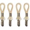 4Pcs Braided Cotton Loop Metal Towel Clips Household Bedroom Dormitory Organize