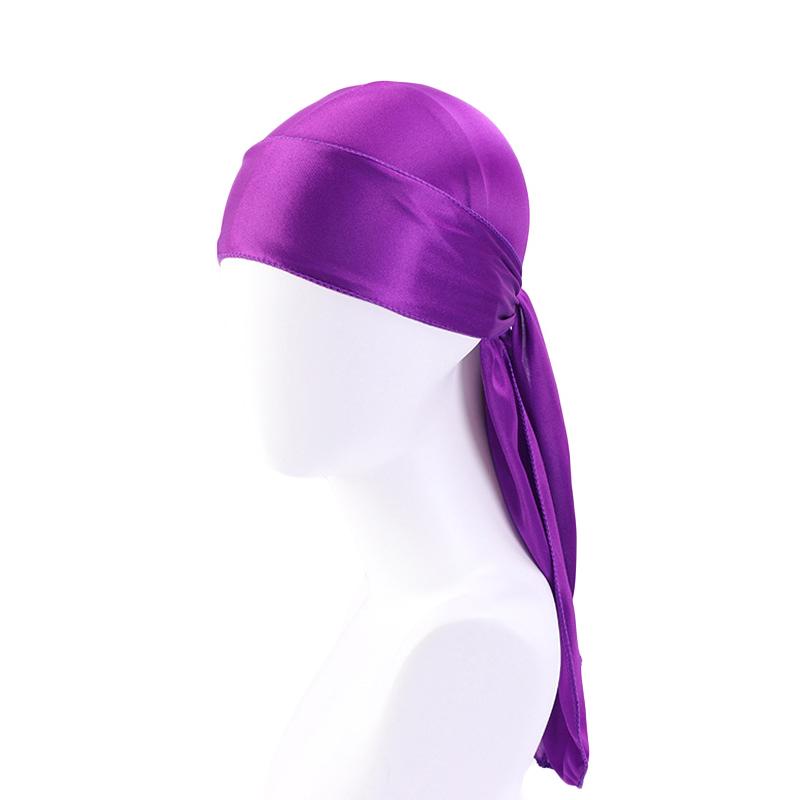 Lange Schleife Unisex Erwachsener Satin Doo Rag Durag Bandanas Kappe Piratenhut Turban Herren Hip Hop Stirnband Biker Kopftuch Unisex Kopfbedeckung